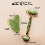 ROSELYNBOUTIQUE Gua Sha Facial Tools & Jade Face Roller for Lift Wrinkless Natural Skincare Tool Jade Roller Guasha Tool for Face (Green) - Image 3