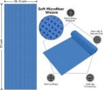 HOMEXCEL Hot Yoga Towels 2 Pack, (26.5" x 72") Non-Slip & Ultra-Absorbent Microfiber Yoga Mat Towels for Hot Yoga, Pilates, Exercise, Fitness, Bikram and Workout, Blue/Pink - Image 3