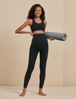 POSHDIVAH Women's Maternity Workout Leggings Over The Belly Pregnancy Yoga Pants with Pockets Soft Activewear Work Pants - Image 4