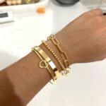 Reoxvo Gold Plated Bangle Cuff Bracelets for Women Non Tarnish Gold Bracelet Stack Jewelry Set for Women Trendy - Image 4