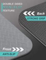 Yoga Mat Double-Sided Non Slip, 72'' x 32'' x 7mm - Extra Wide & Thick Yoga Mat for Women Men Kids, Professional TPE Yoga Mats for Home Workout, Yoga, Pilates and Floor Exercise, with Carrier Strap - Image 4