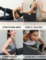 Yoga Mat Double-Sided Non Slip, 72'' x 32'' x 7mm - Extra Wide & Thick Yoga Mat for Women Men Kids, Professional TPE Yoga Mats for Home Workout, Yoga, Pilates and Floor Exercise, with Carrier Strap - Image 5