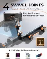 LISEN for iPad Holder Car Road Trip Essentials Activities for Kids Gifts, Car Accessories for Women Interior Truck Essentials, 3in1 Tablet Holder Back Seat Car Organizer Camping Headrest iPad Mount - Image 4