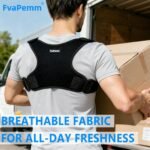 Posture Corrector for Women Men, Copper Upper Back Brace, Back Straightener Support Correcting Hunchback and Bad Posture, Back Pain Relief for Neck, Shoulder, Clavicle, Black, S/M - Image 4