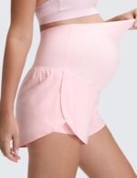 CRZ YOGA Lightweight Maternity Dolphin Workout Shorts 3'' - Soft Athletic Running Casual Womens Pregnancy with Liner Pockets - Image 5