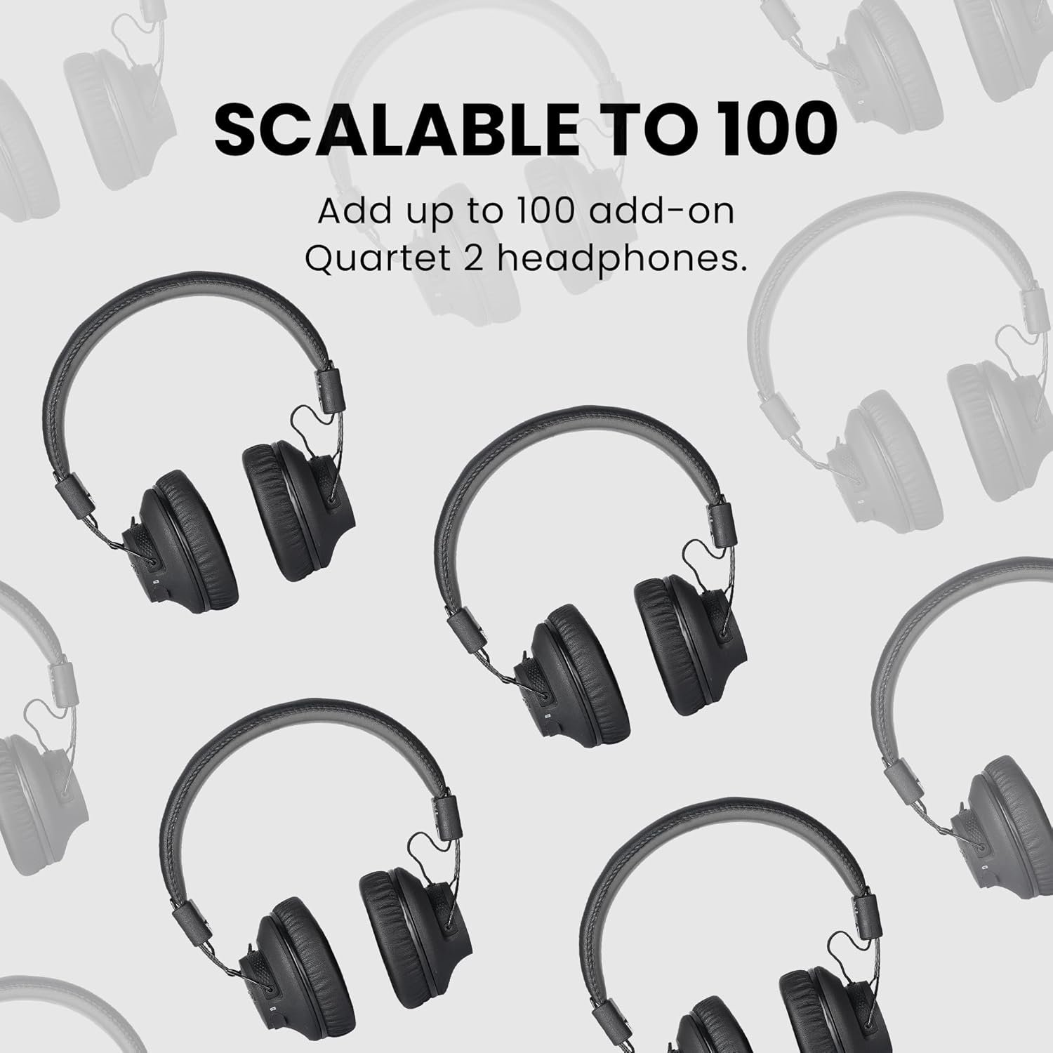 Avantree Quartet 2 - Wireless Group Listening Headphones & Transmitter for TV, Church, Classroom, Silent Discos, Plug & Play, 2.4GHz Expandable Multi-Headphone System with Low Latency & Clear Voice - Image 5