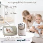 Infant Optics DXR-8 480p Video Baby Monitor, Non-WiFi Hack-Proof FHSS Connection, Interchangeable Lenses, Pan Tilt Zoom, LED Sound Bar, Night Vision, and Two-way Talk, low battery - Image 4