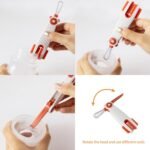 Chemimoso 3 in 1 Cup Lid Gap Cleaning Brush Set, Multifunctional Baby Bottle Cleaning Tools, Home Kitchen Crevice Cleaning Tools, 4Pcs - Image 3