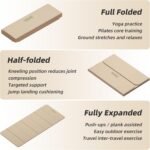 Foldable Yoga Mat,74"Lx32"Wx1/3"Thick,Folding Exercise Mat,Non-slip Wide Pilates Mats for Home Workout/Travel, Portable Yoga Mat Thick for Yoga/Pilates/Camping/Floor Exercises - Image 5