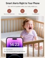 PARIS RHÔNE 2K Split-Screen Baby Monitor, 5” Smart Video Baby Monitor with 2 Cameras, Dual WiFi Cameras with App Control, Night Vision, Motion & Cry Alerts, Auto Tracking, RGB Night Light, Lullabies - Image 5