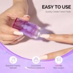 MelodySusie French Nail Stamper, Nail Stamper Kit 2PCS, Silicone Nail Stamp with a Scraper, Nail Stamper Tool for French Manicure DIY Home Nail Design Salon, Purple - Image 3