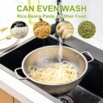 Colander Stainless Steel 3-Quart, Strainer for Kitchen Food, Dishwasher Safe - Image 5