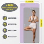 Foldable Yoga Mat Extra Thick & Large (74" x 31.5" x 0.32"), Double-Sided Non Slip & Lightweight Fitness Mat, 8mm Thick Wide Exercise Mats for Woman Man Kids, Portable Workout Mats for Travel, Studio or Home Use - Image 3