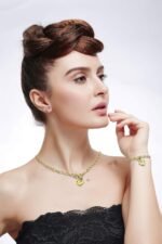 Heart Chain Necklace + Heart Bracelet for Women Girls Hearts Pendant Toggle Charm Jewelry Set Stainless Steel 18K Gold/Rose Gold Silver - Image 6