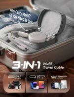 LISEN Multi Charging Cable, 3 in 1 Charging Cable, Retractable Car Charger with Type C/L/Micro USB Ports for iPhone 16 15 14 Pro Max/Samsung Galaxy S25/PS/Kindle, Multi Chargers for All Devices, White - Image 5