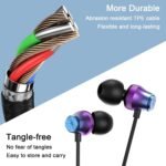 Wired Earbuds With Microphone 3.5mm Jack Earphones for iPhone iPad iPod Chromebook Laptop School,Corded Headphones Noise Cancelling Earbuds for Moto G Galaxy A25 A15 A14 S10 Switch MP3/4 PC Computer - Image 3
