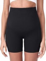 POSHDIVAH Women's Maternity Yoga Shorts Over The Belly Bump Summer Workout Running Active Short Pants with Pockets 5"/8" - Image 6