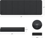 1/2 Inch Extra Thick Yoga Mat Pilates Equipment, 70"x24" Odorless Workout Mats for Home Gym, Non-slip Exercise Mats for Women Men Home Workout, Foldable Yoga Mats for Travel Camping Sleeping - Image 3