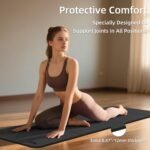 1/2 Inch Extra Thick Yoga Mat Pilates Equipment, 70"x24" Odorless Workout Mats for Home Gym, Non-slip Exercise Mats for Women Men Home Workout, Foldable Yoga Mats for Travel Camping Sleeping - Image 4