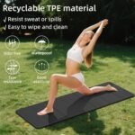 1/2 Inch Extra Thick Yoga Mat Pilates Equipment, 70"x24" Odorless Workout Mats for Home Gym, Non-slip Exercise Mats for Women Men Home Workout, Foldable Yoga Mats for Travel Camping Sleeping - Image 7
