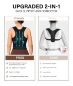URSEXYLY Back Brace Posture Corrector for Women Breathable Posture Brace Adjustable Full Back Support Brace,Upper and Lower Back Pain Relief(Large,Black) - Image 3