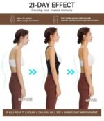 URSEXYLY Back Brace Posture Corrector for Women Breathable Posture Brace Adjustable Full Back Support Brace,Upper and Lower Back Pain Relief(Large,Black) - Image 4