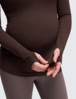 CRZ YOGA Butterluxe Maternity Crewneck Long Sleeve Shirts - Athletic Yoga Casual Pregnancy Womens Tee Tops Basic Layer Soft - Image 5