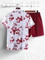 GORGLITTER Men's Vacation Beach Cruise Summer Outfits 2 Piece Shorts Set Hawaiian Button Down Shirt and Shorts - Image 3