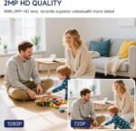 Two Way Video Home Security Camera Indoor,1080P Dog Pet Camera,Video Baby Camera,Monitor for Baby/Elderly/Nanny/Pet/Dog with Phone App,360 Pan-Tilt,Night Vision - Image 3