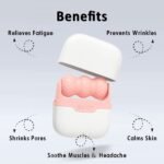 Ice Roller for Face and Eyes - Facial Skin Care Tools with 2 in 1 Face Roller and Travel Case, Self Care Gift for Men Women (Pink) - Image 3