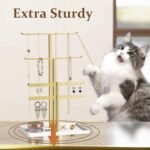 pickpiff Gold Jewelry Stand Holder Organizer: 12.5" Sturdy Hanger for 80 Pcs Jewelry, Jewlery Tower for Display Necklace, Earring, Bracelet, Watch - Image 5