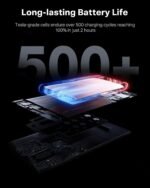 TORRAS MiniMag Power Bank, Ultra Slim 5,000mAh Wireless Portable Charger with USB-C Cable, Fast Charging iPhone Air Magnetic Battery Pack, Compatible for iPhone 17/16/15/14/13/12, Glacier Gray - Image 7