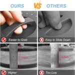 10 Inch Microwave Food Cover & Collapsible Silicone Mat - Splatter Guard, Plate Holder & Kitchen Colander for Meal Prep, Charcoal - Image 3