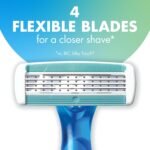 BIC Soleil 4 Women's Disposable 4 Blade Razors, Flexible Blades for a Closer Shave, 3-Pack - Image 5