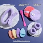 JPNK Face Sponges Cleansing Exfoliating Facial Sponges for Facial Mask Tools Removing and Makeup Remover Pads Set (Pink) - Image 3
