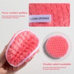 JPNK Face Sponges Cleansing Exfoliating Facial Sponges for Facial Mask Tools Removing and Makeup Remover Pads Set (Pink) - Image 4