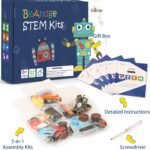 5 Set Individual STEM Kit for Kids, 2nd Grade Boy Toys Bulk Gifts, 8 9 Year Old Boys Gift Ideas, Classroom Science Kits Craft Projects Class Activity, Robot Wind Powered Car Building Activities - Image 4