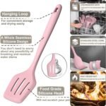 Silicone Cooking Kitchen Utensil Set, AIKKIL 43 Pcs Pink Cooking Utensils Set, Turner, Tongs, Spoon, Spatula, Kitchen Gadgets Tools Set For Nonstick Cookware, Heat Resistant (Dishwasher, BPA Free) - Image 4