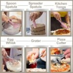 Silicone Cooking Kitchen Utensil Set, AIKKIL 43 Pcs Pink Cooking Utensils Set, Turner, Tongs, Spoon, Spatula, Kitchen Gadgets Tools Set For Nonstick Cookware, Heat Resistant (Dishwasher, BPA Free) - Image 5