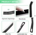 Crevice Cleaning Brush,Hard Bristle Grout Scrub Brushes Tool,Straw Cleaner Brush,Multifunctional Gap Cleaning Supplies Home Essentials for Household Use,Kitchen,Window,Bathroom,Corners(12PCS) - Image 3