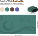 Large Yoga Mat, 72"x40"x0.4"Thick, Extra Wide Exercise Mat, Oversized Non Slip Workout Mat with Strap for Yoga, Pilates, Fitness, Home Gym Studio - Image 3