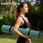 Large Yoga Mat, 72"x40"x0.4"Thick, Extra Wide Exercise Mat, Oversized Non Slip Workout Mat with Strap for Yoga, Pilates, Fitness, Home Gym Studio - Image 6