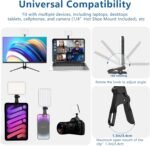 ALTSON 60 LED Portable Selfie Light Video Conference Lighting with Clip & Camera Tripod Adapter Rechargeable 2200mAh CRI 97+, 3 Light Modes for Phone iPhone Webcam Laptop Photo Makeup - Image 3