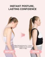 Posture Corrector for Women and Men, Back Brace with Shoulder Support, Adjustable Full Back Brace Straightener for Posture Improving, Relief for Upper & Lower Back, Shoulder Pain (Large) - Image 4