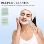 Skin Scrubber & Face Spatula - Blackhead Remover Tools, 2-in-1 Pore Cleaner Tool for Deep Cleansing, with Two Silicone Brush Head for Women and Men, Waterproof - Image 5