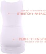 Peauty "Long Enough to Cover Hip Maternity Side Ruch Tank Tops/Basic Maternity Tops for Summer Casual Wear (S-3XL) - Image 4