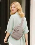 BAGSMART Small Sling Bag for Women, Puffer Crossbody Bag Purses Hobo Handbag Fanny Packs for Travel Hiking - Image 3