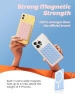 amBand Magnetic Suction Phone Grippy for MagSafe Case, Silicone Cup Sticky Mount for iPhone 12 13 14 15 16 17 Pro Max/Pro/Air/Plus, Hands-Free Selfie/Video for TikTok Creator/Influencer, Light Blue - Image 4