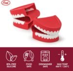 Genuine Fred Chomp Pot Holders, Oven Mitts, Set of 2, Chattering Teeth Inspired, Heat Resistant Silicone Oven Grips, Fun, Quirky Kitchen Gadget and Accessory - Image 3