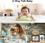 ebemate WiFi Video Baby Monitor with 2 Camera,2.8" Display with 1200Ft Long Range,WiFi On/Off,1080P No Glow Night Vision,2-Way Talk Baby Cam Monitoring EBS28-2 - Image 6
